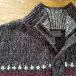 Tricots St Raphael Men's 1/4 Button Sweater Gray L EUC